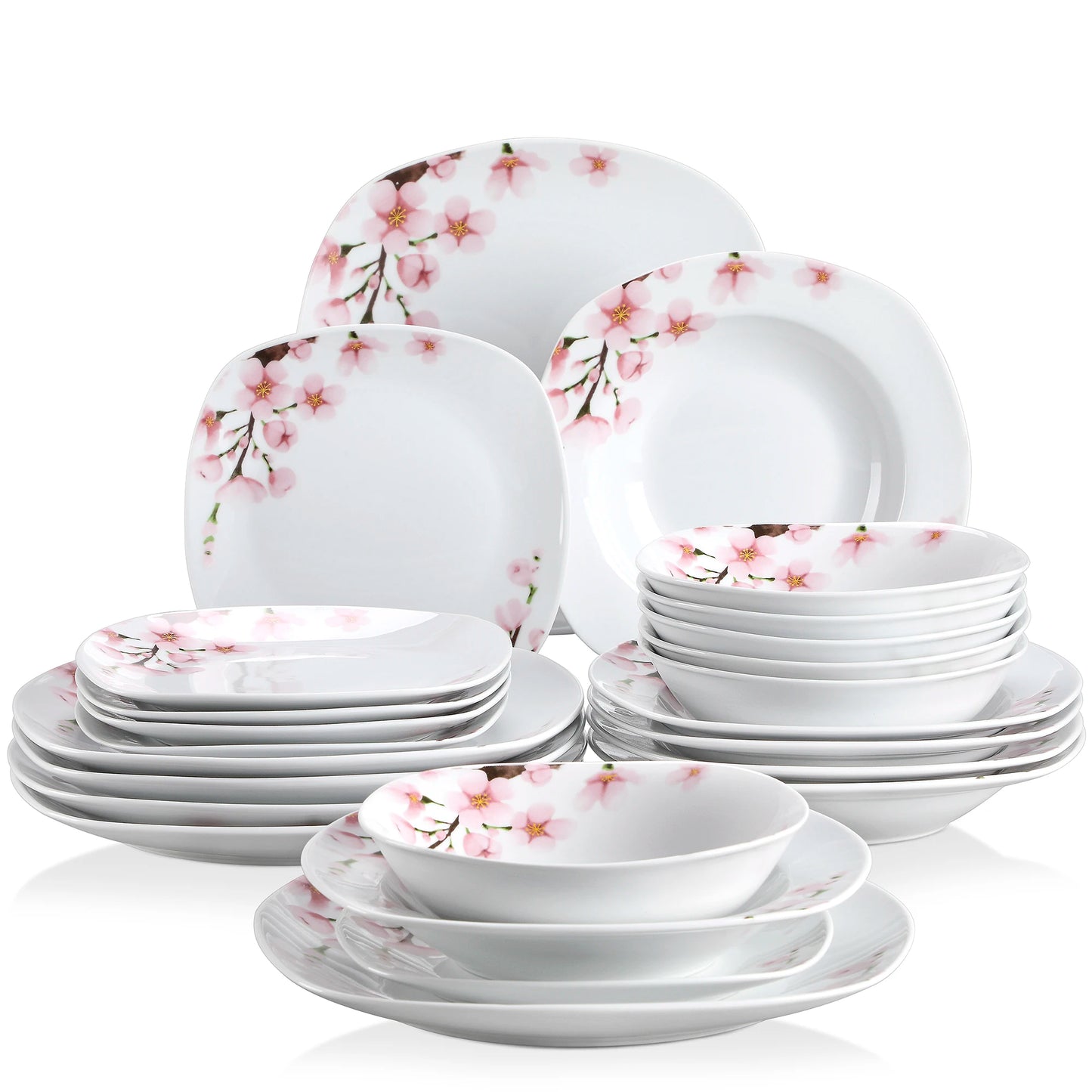 Malacasa Annie Porcelain Dinnerware Set For 6 To 12 People