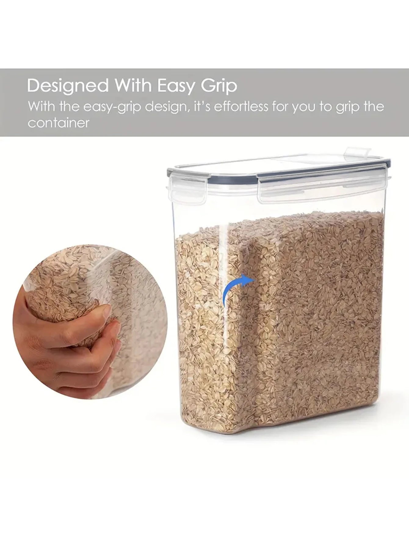 4 Piece Airtight Food Storage Containers With Lids For Kitchen Pantry
