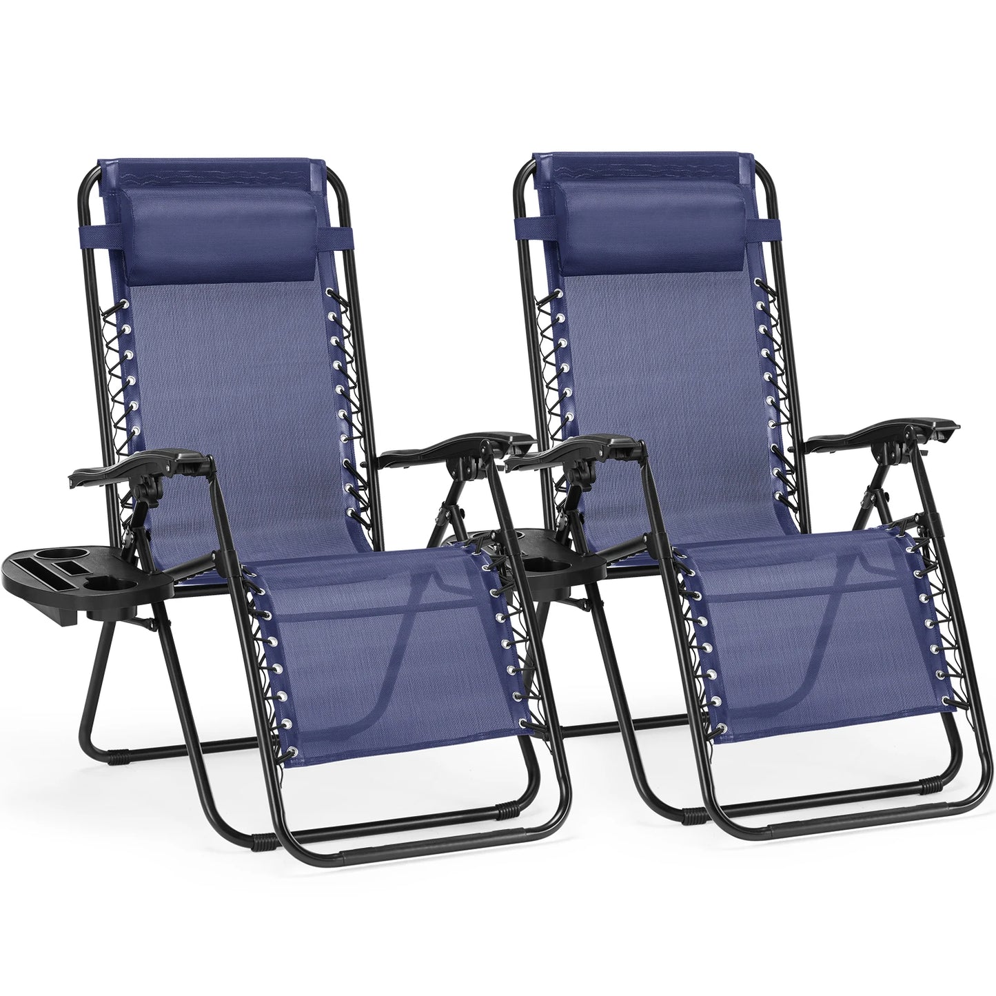 JHK Zero Gravity Portable Recliner With Cup Holder For Outdoor
