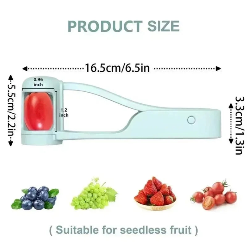 Grape Cutter For Toddlers Stainless Steel Fruit Slicer Kitchen Gadget