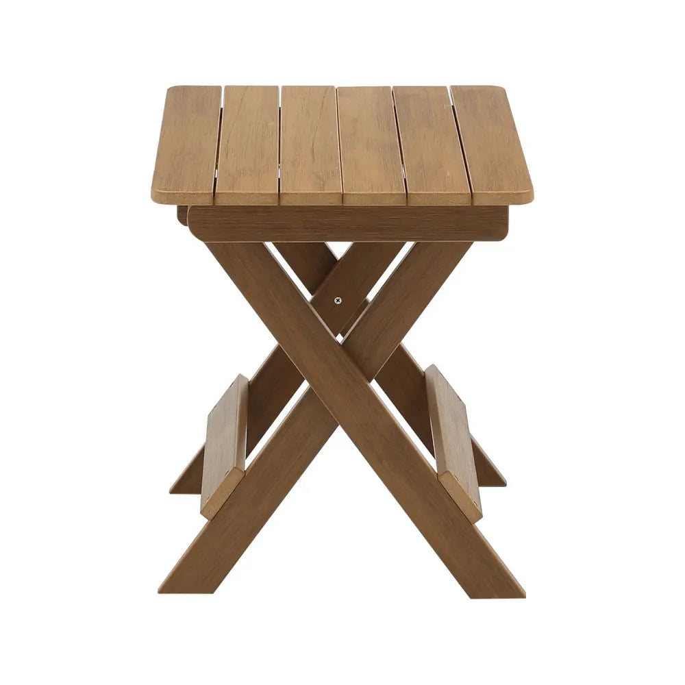 LISM Teak Foldable Bistro Set With Table And 2 Chairs