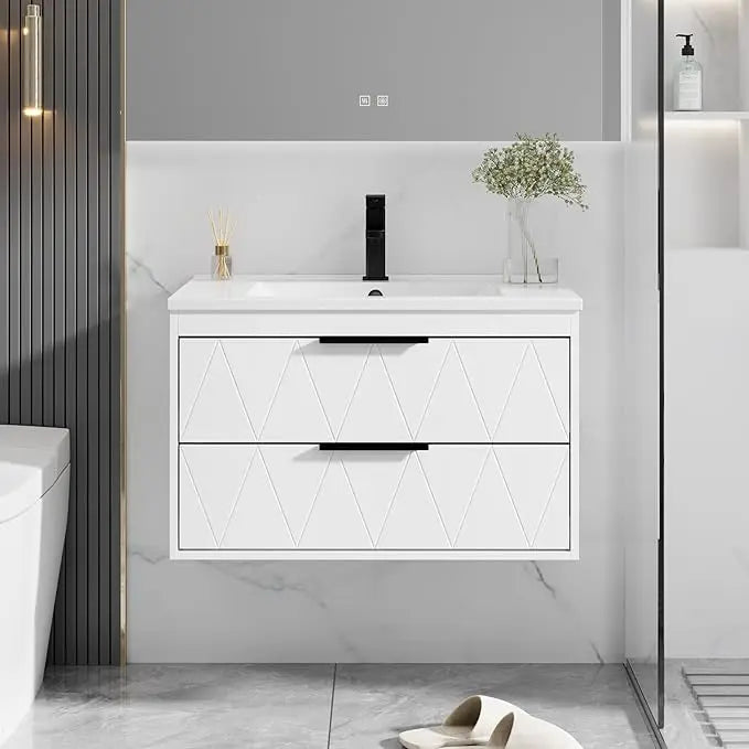Bathroom Vanity Cabinet With Sink Wall Mounted Floating Soft Close