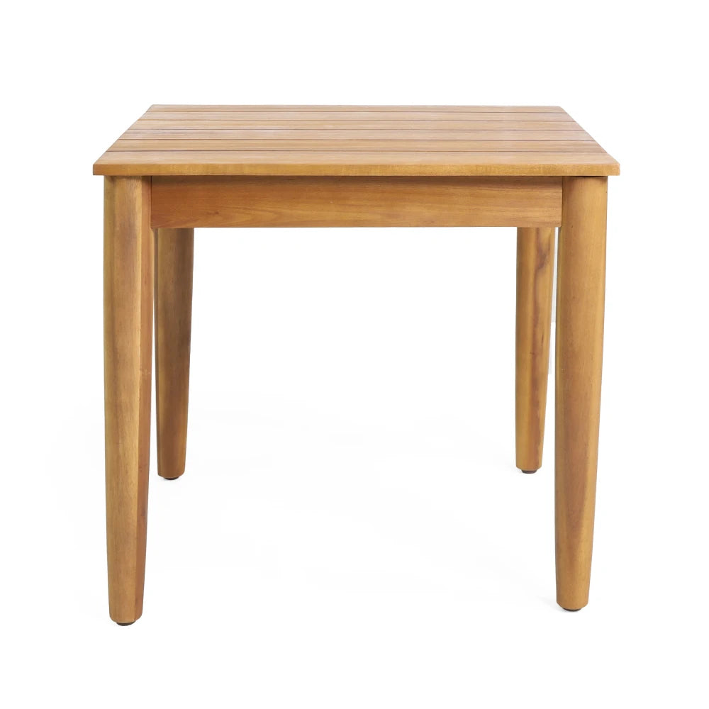 LISM Rustic Acacia Wood Side Table Slat Top Outdoor