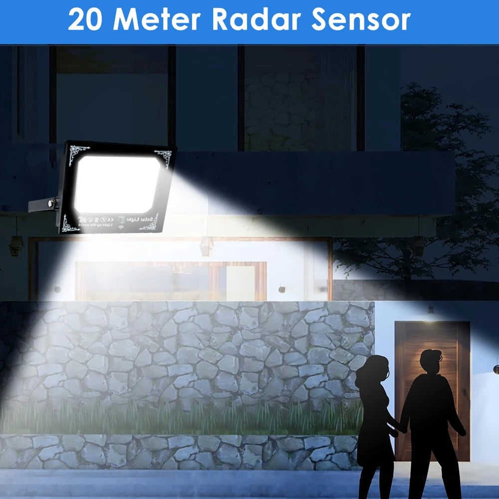 300W Solar Outdoor Flood Light Patio LED With Remote IP67