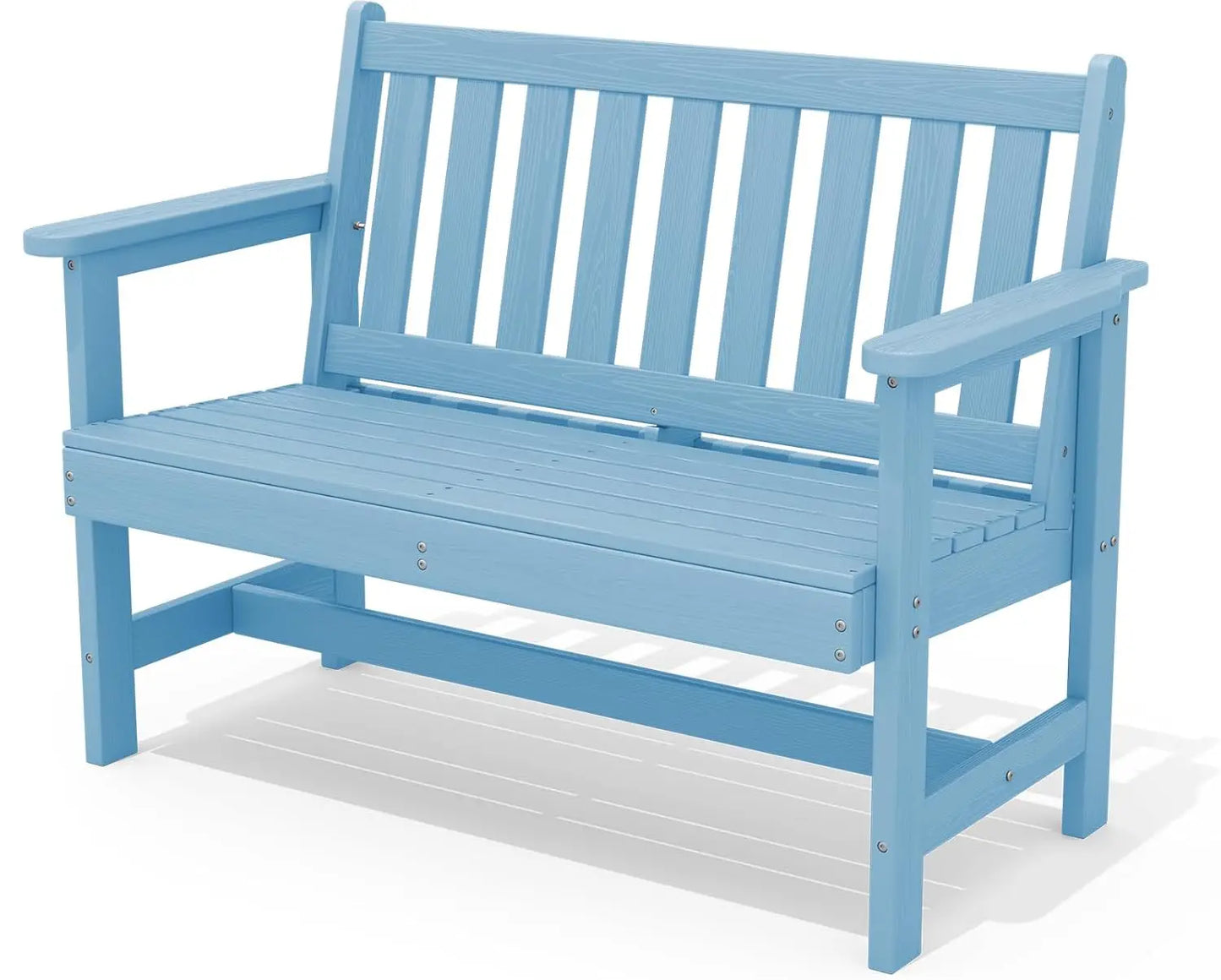 HDPE Outdoor Bench Weatherproof 2 Person Garden Patio Bench