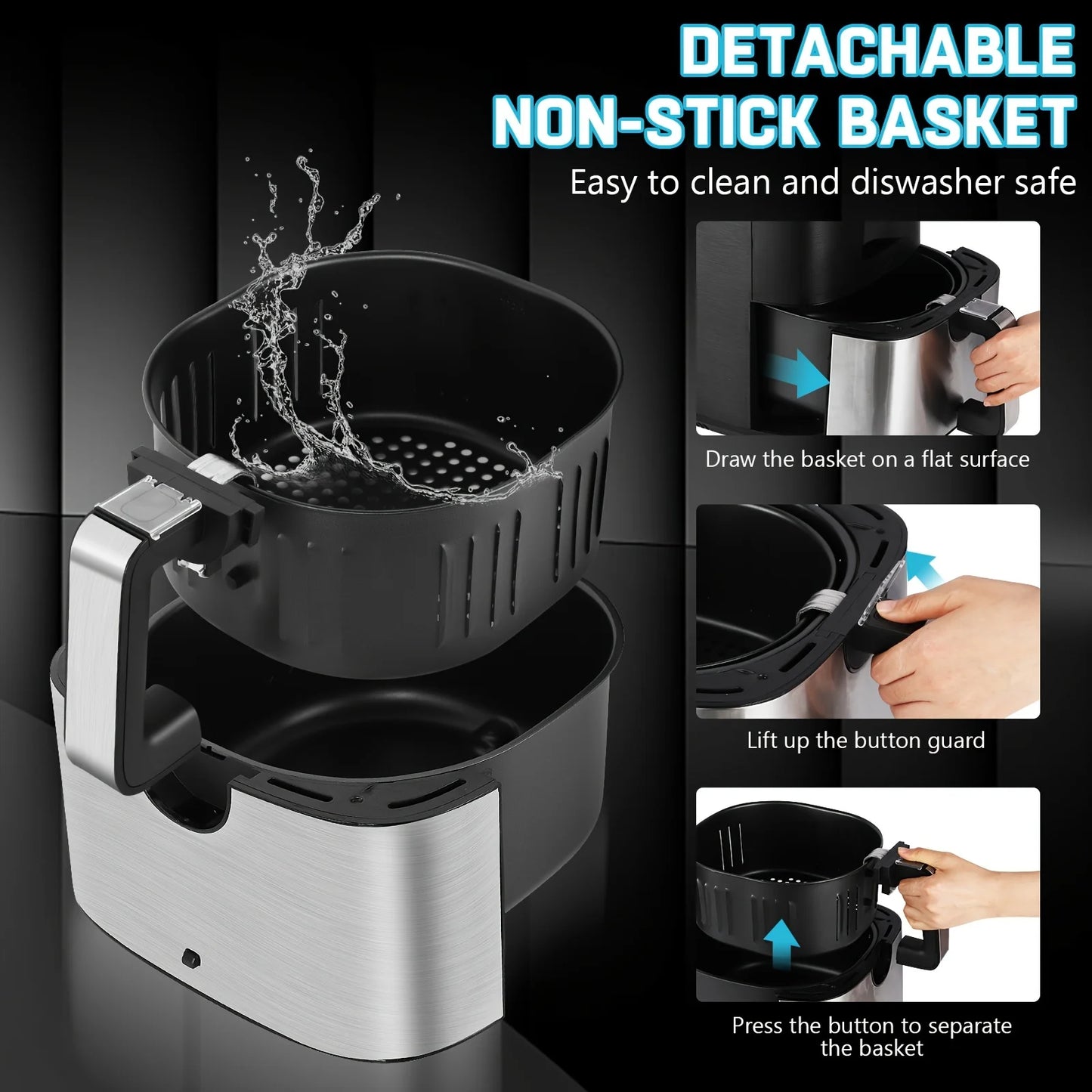 KitCook Air Fryer With Digital Touch Screen And 8 Presets
