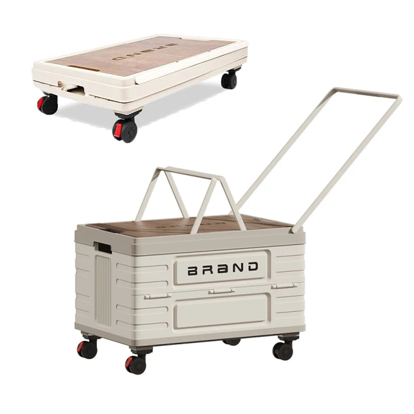 Heavy Duty Foldable Storage Cart With 360 Silent Rolling Wheels