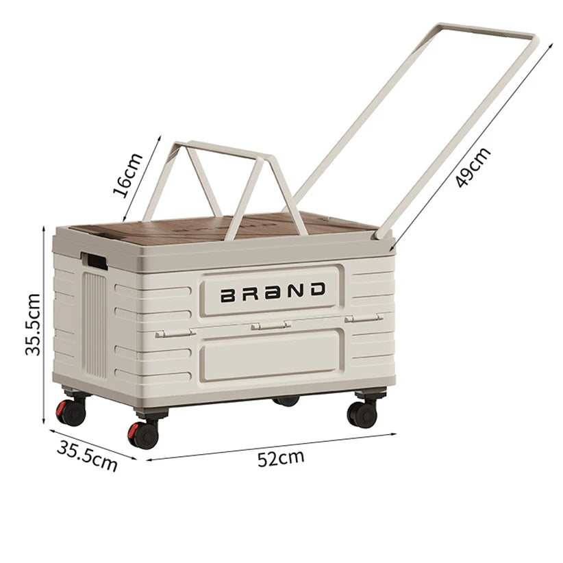 Heavy Duty Foldable Storage Cart With 360 Silent Rolling Wheels