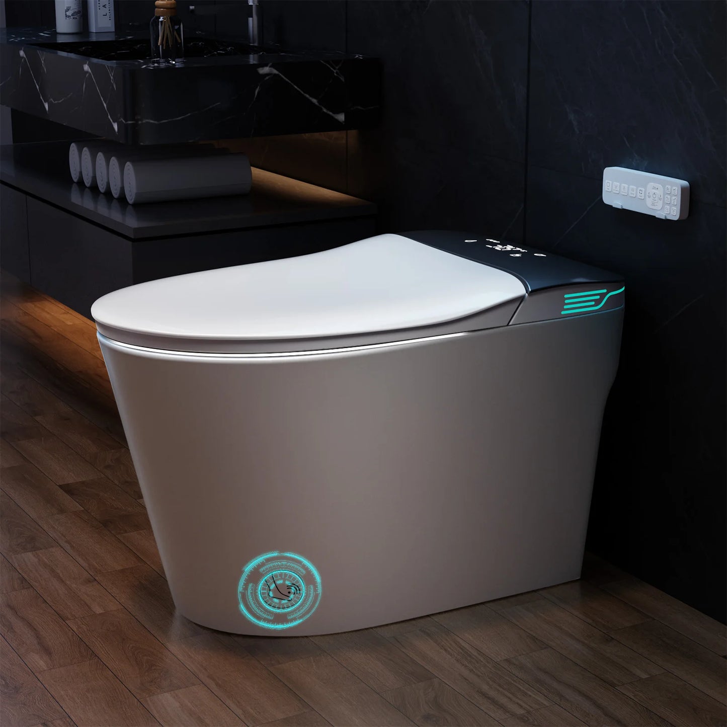 Smart Toilet With Bidet Built In Auto Deodorization Voice Control