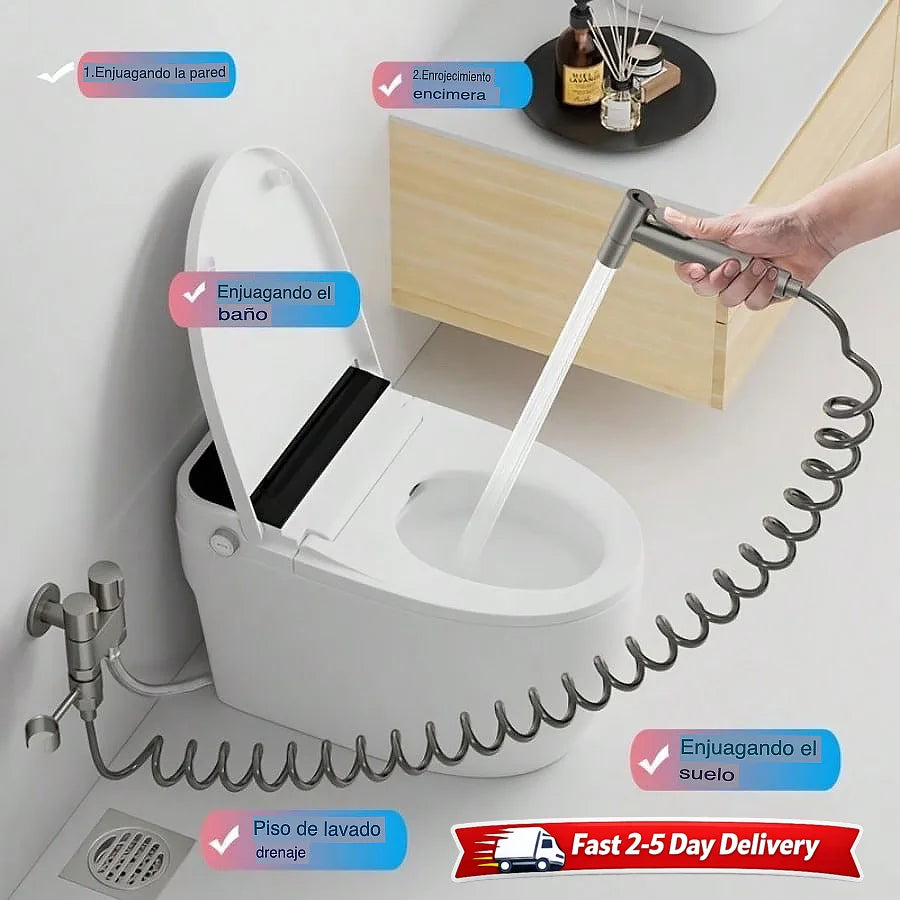 Multipurpose Bidet Sprayer Handheld With Adjustable Flow For Toilet
