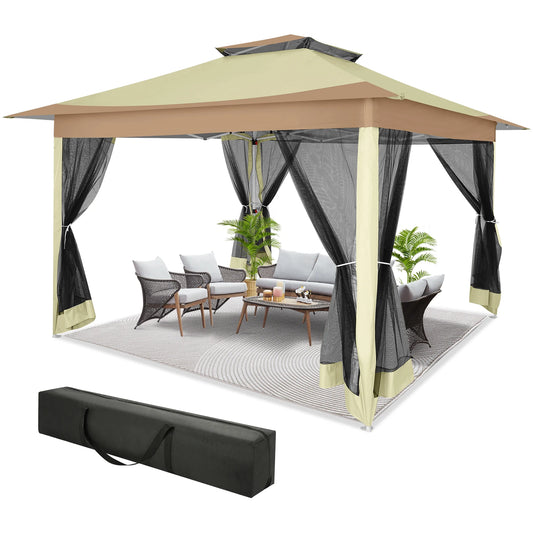 Tooluck Pop Up Gazebo Canopy Tent Outdoor Pavilion Netting