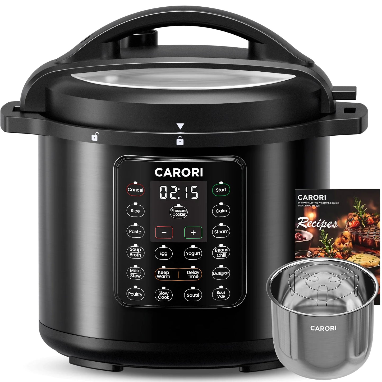 Carori 1200W 12-In-1 Electric Pressure Cooker