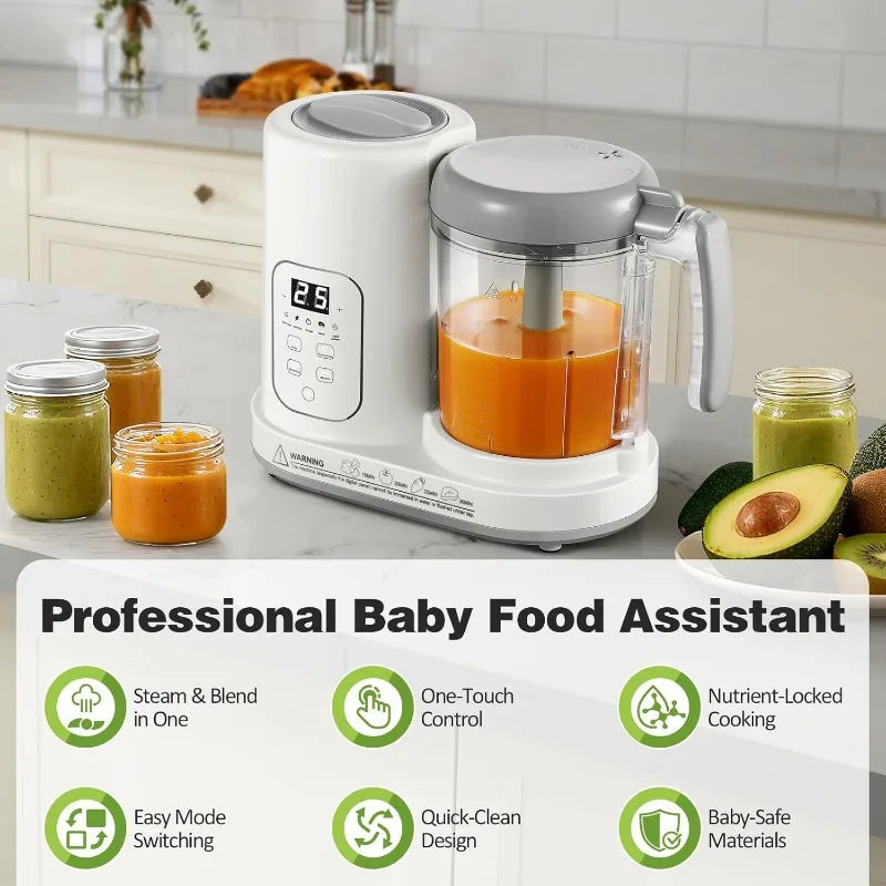 Baby Food Maker Steamer Blender 4 In 1 Auto Steam Blend Puree BPA Free