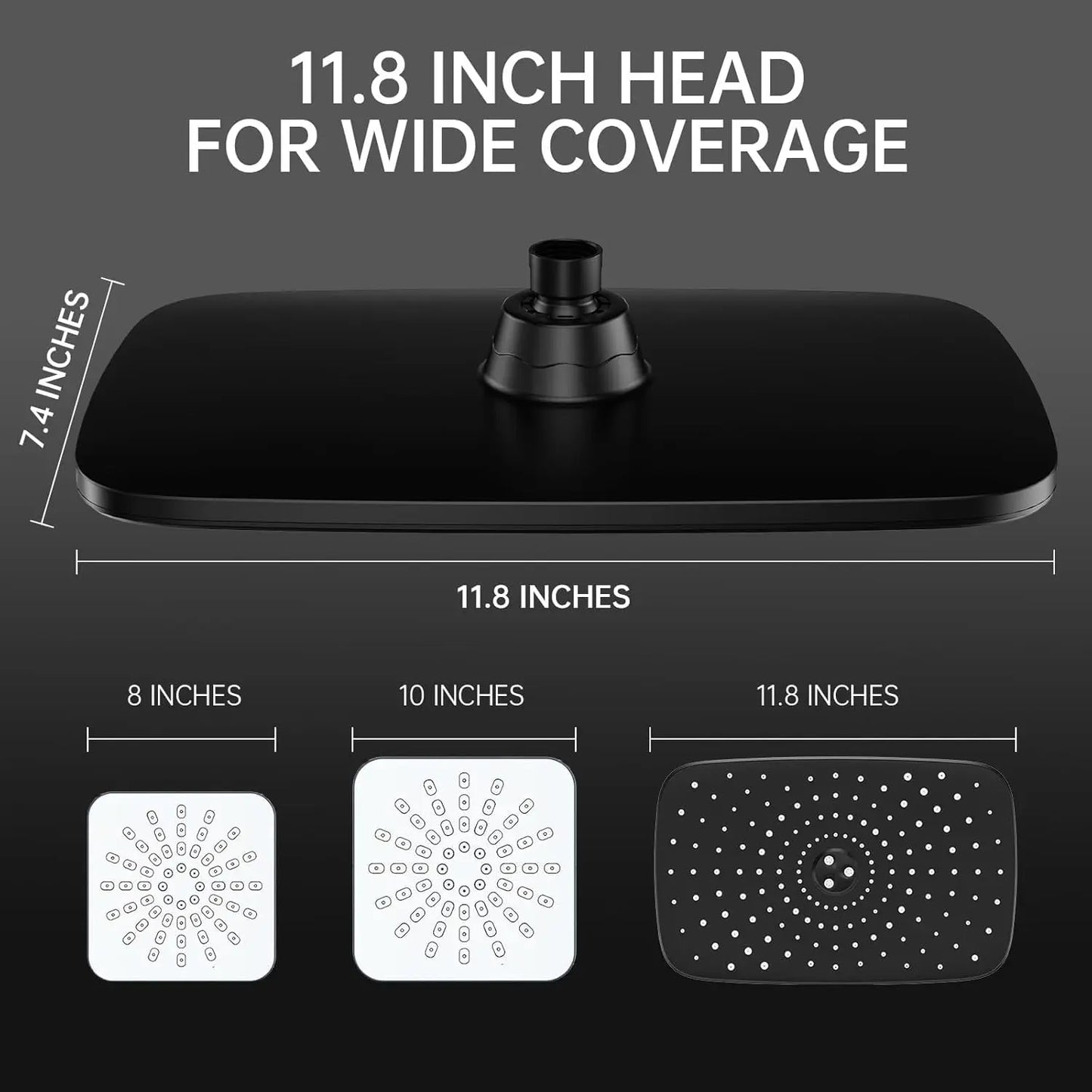 Veken Rain Shower Head With Handheld High Pressure 5 Modes
