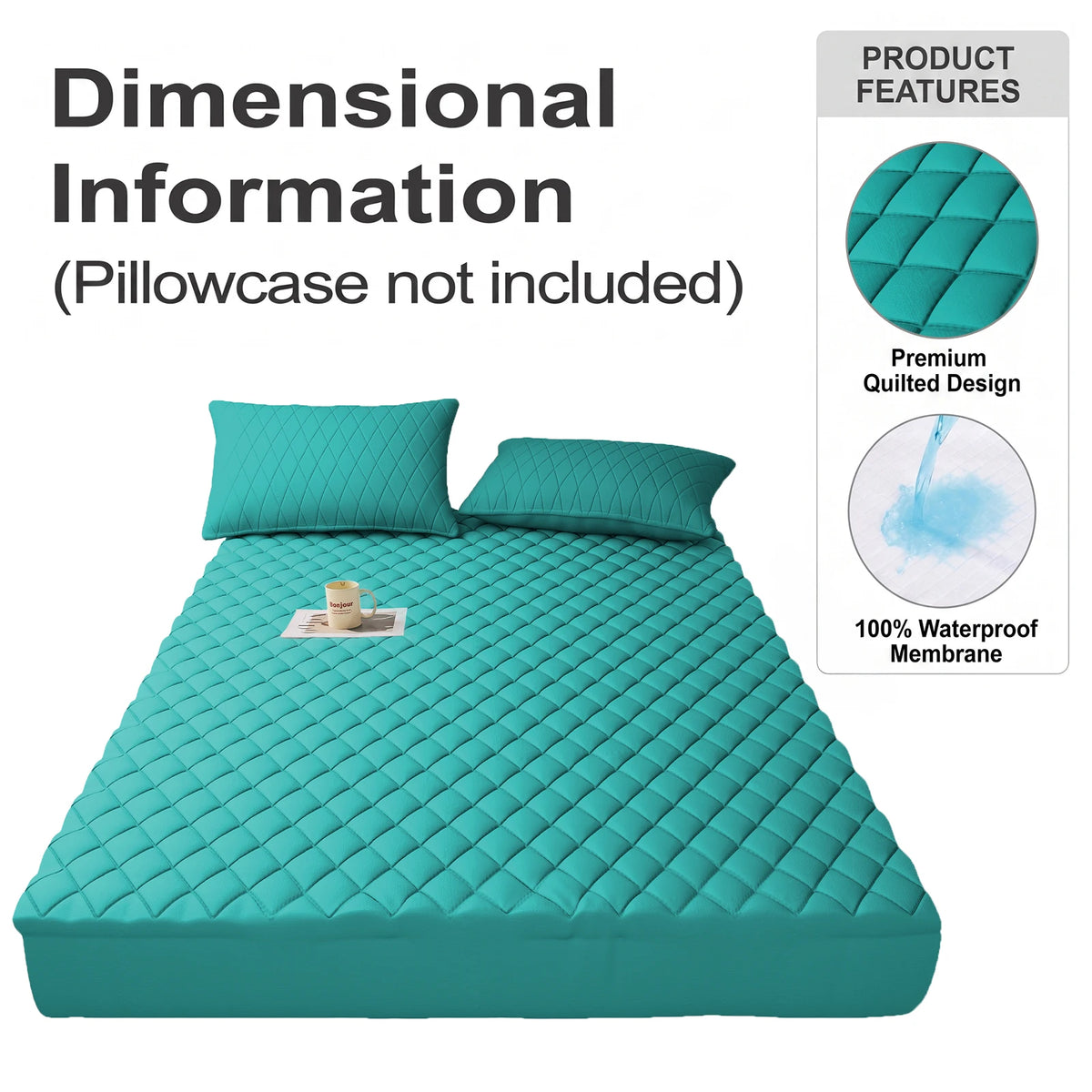 Waterproof Quilted Mattress Protector With Deep Pocket Breathable Bedding