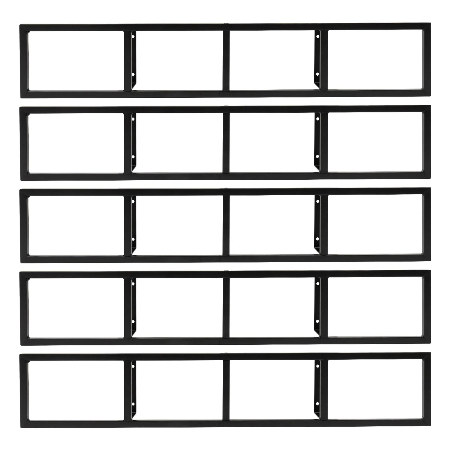 Wall Mounted CD DVD Rack Organizer 5 Piece Media Storage For Books