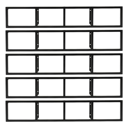 Wall Mounted CD DVD Rack Organizer 5 Piece Media Storage For Books