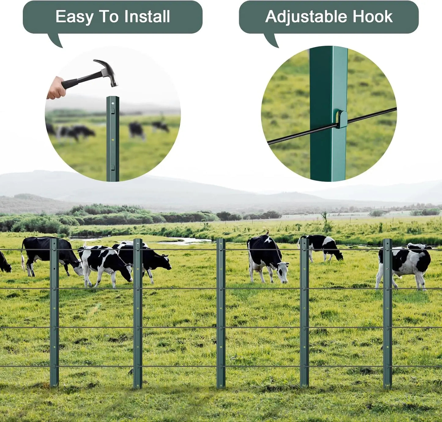 Metal Fence Post U Post No Dig Garden Stakes For Temporary Fencing