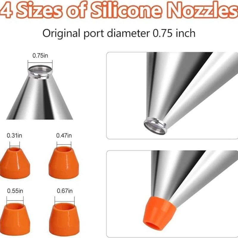 Stainless Steel Pancake Batter Dispenser With 4 Nozzles And Stand