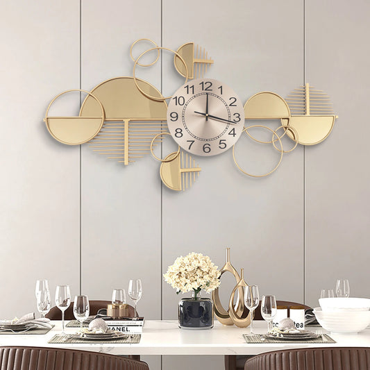 Modern Metal Wall Clock Battery Operated Silent