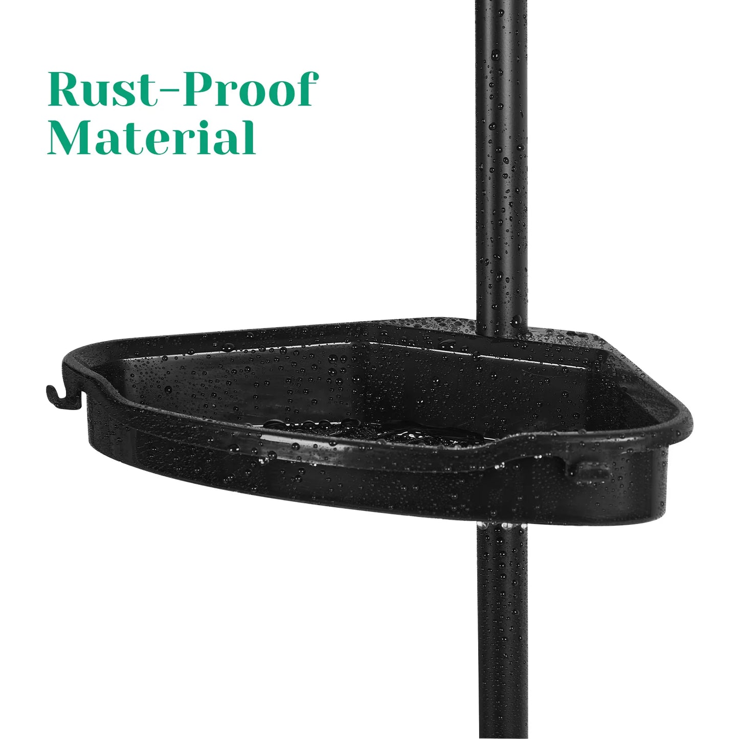 HiMISSH Corner Shower Caddy Tension Pole 4-Tier Shelves