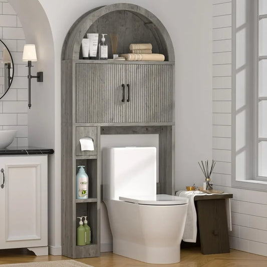Over Toilet Storage Cabinet Freestanding Bathroom Organizer Arch