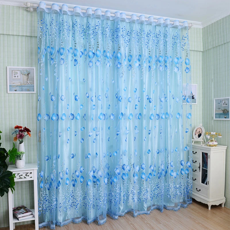 Beeinch Modern Tulip Window Curtain for Living Room Home Decor