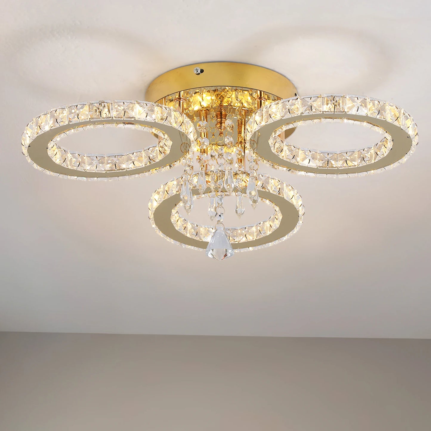 LED Crystal Chandelier Ceiling Light for Living Room