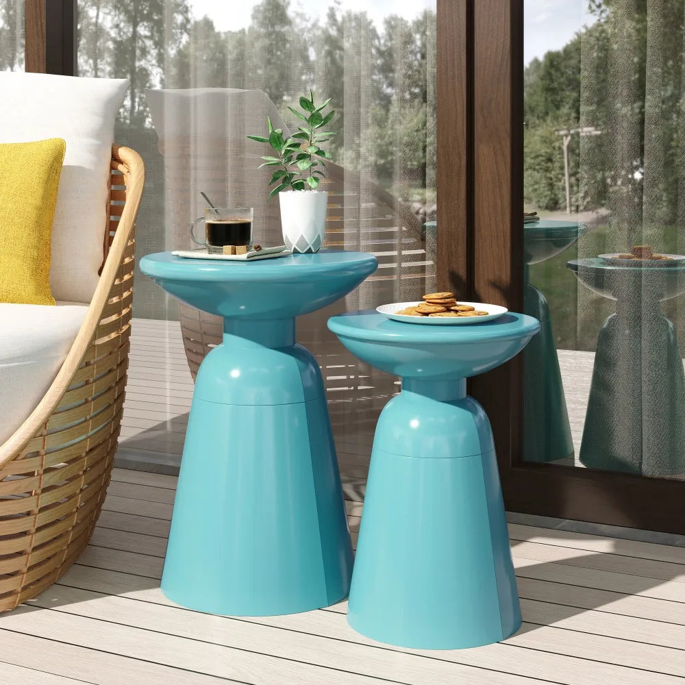 Metal End Table S2 Outdoor Furniture For Patio Garden