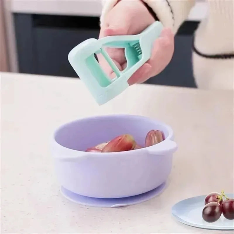 Grape Cutter For Toddlers Stainless Steel Fruit Slicer Kitchen Gadget
