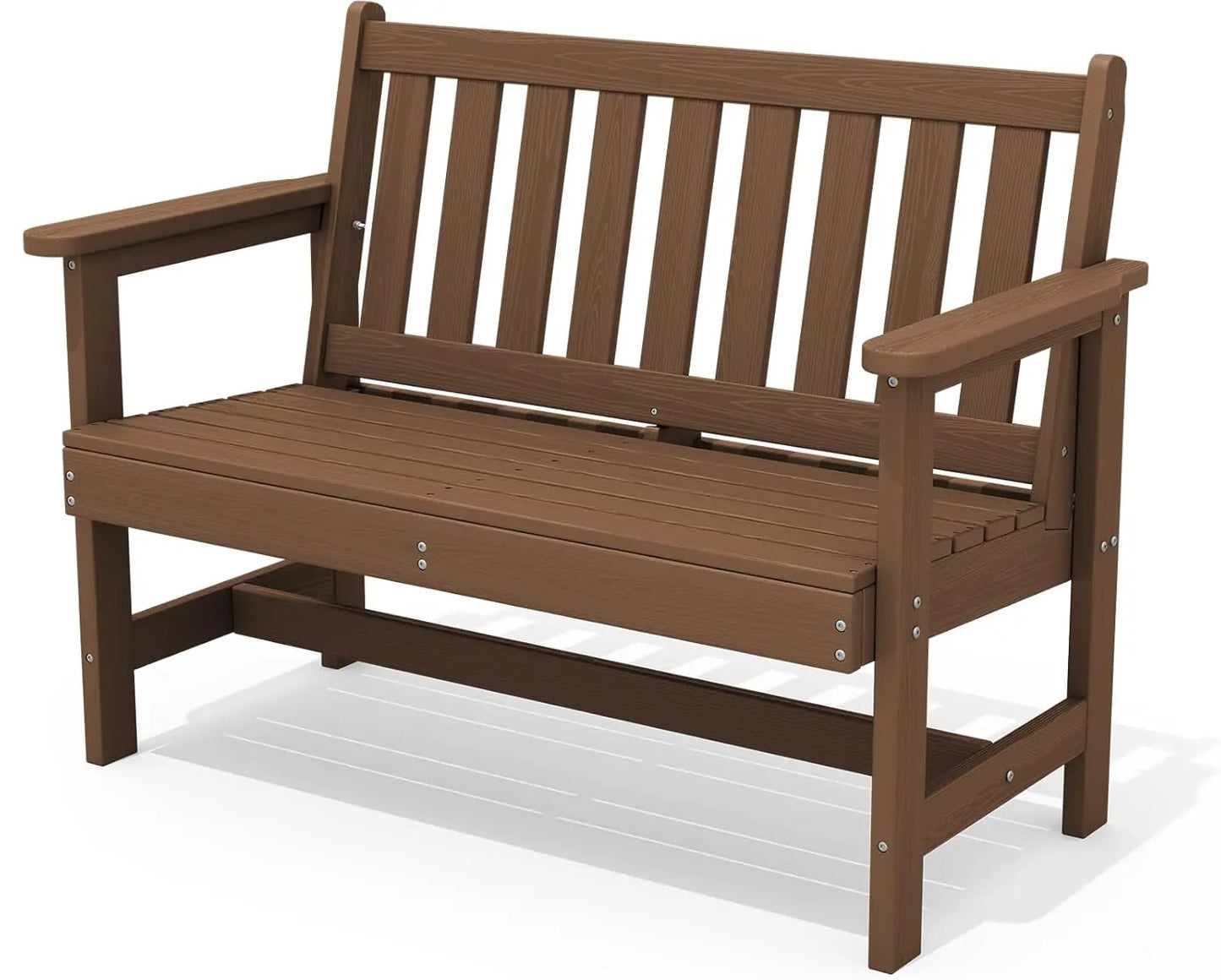 HDPE Outdoor Bench Weatherproof 2 Person Garden Patio Bench