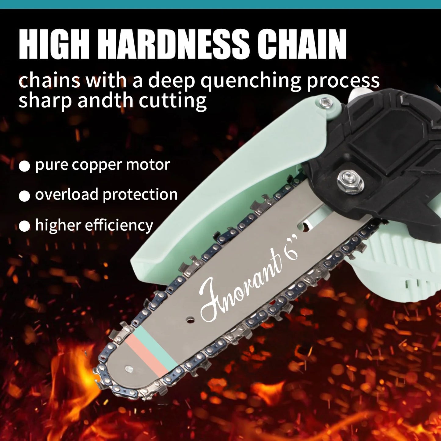 Cordless Mini Chainsaw Dual Battery Portable Tree Cutting Saw