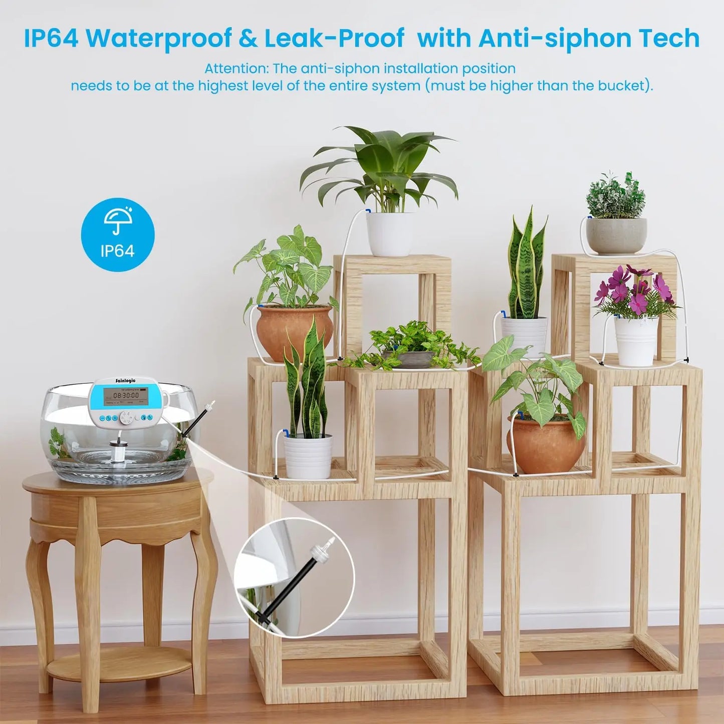 Drip Irrigation Kit Auto Plant Watering System 15 Pots