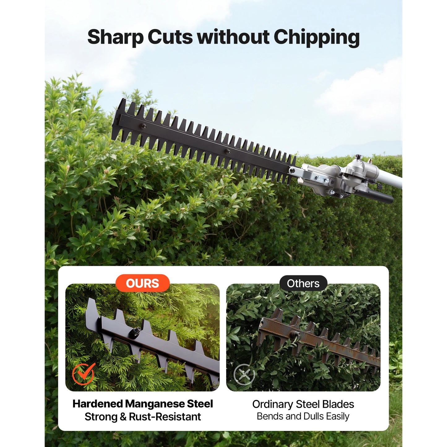 SucceBuy Gas Hedge Trimmer 2 Cycle Power Handheld With Gear