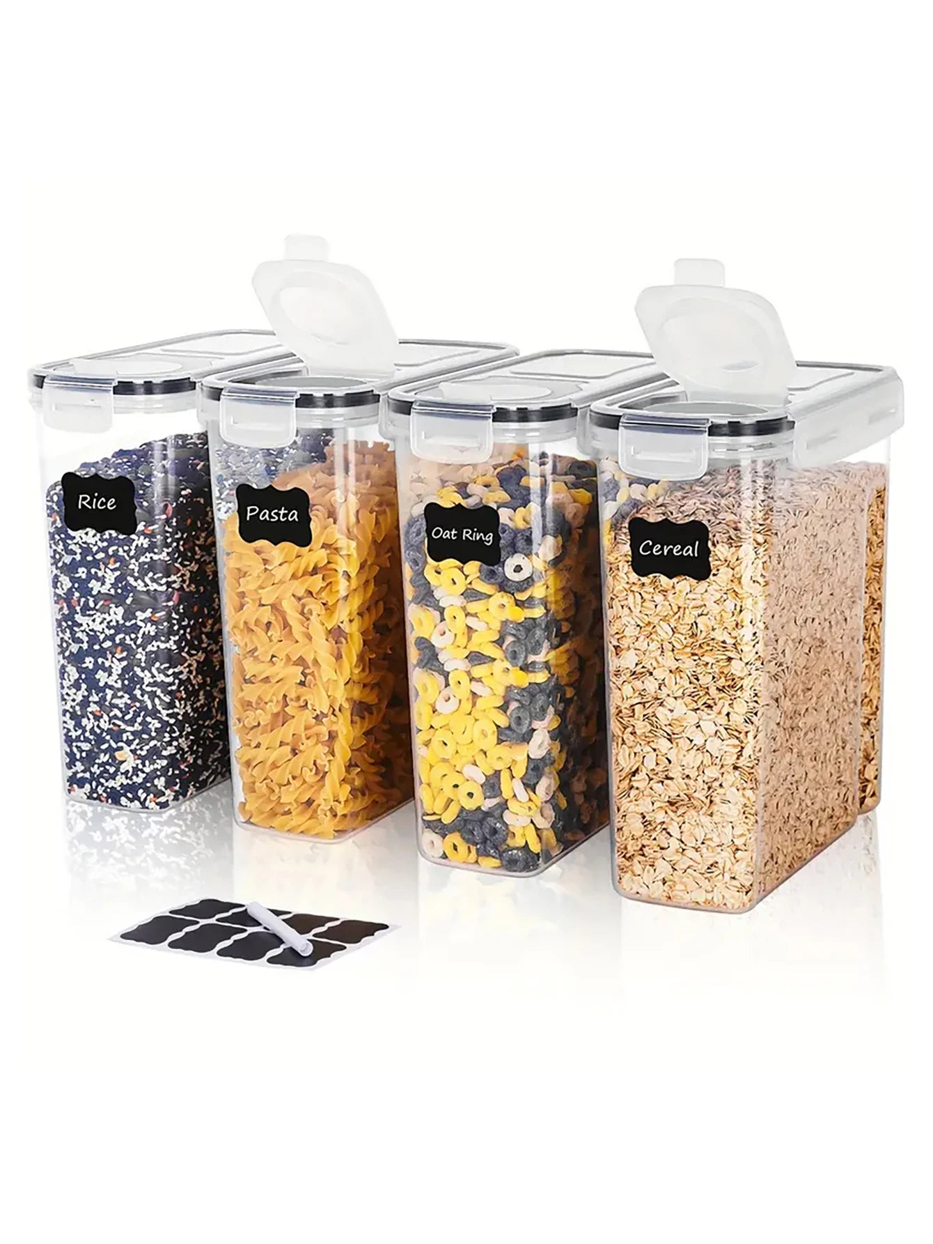 4 Piece Airtight Food Storage Containers With Lids For Kitchen Pantry