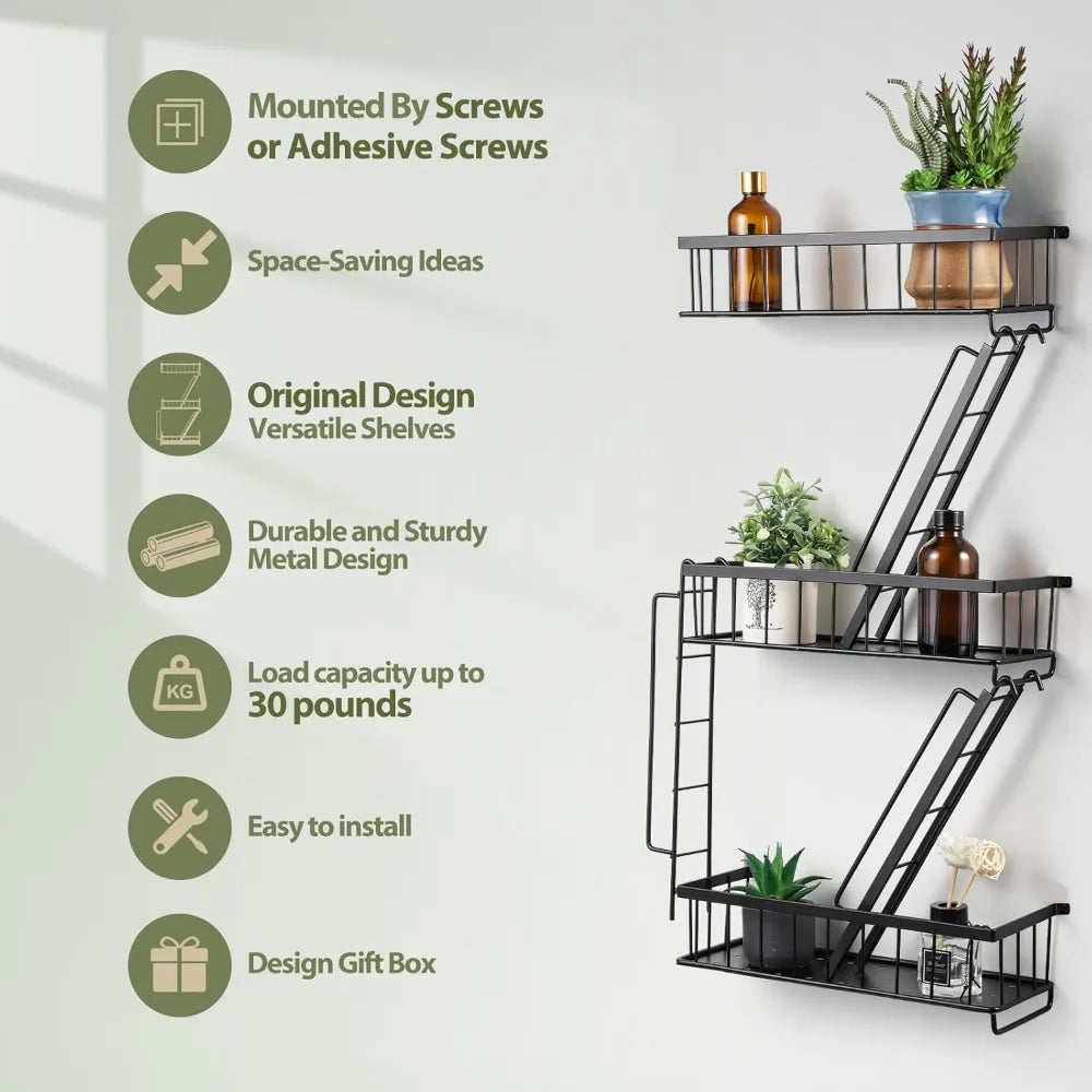New York Fire Escape Wall Shelf Modern Ladder Style Metal