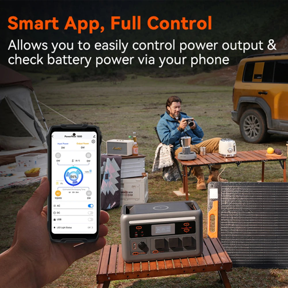 Oscol 1800W Lithium Portable Solar Generator Power Station