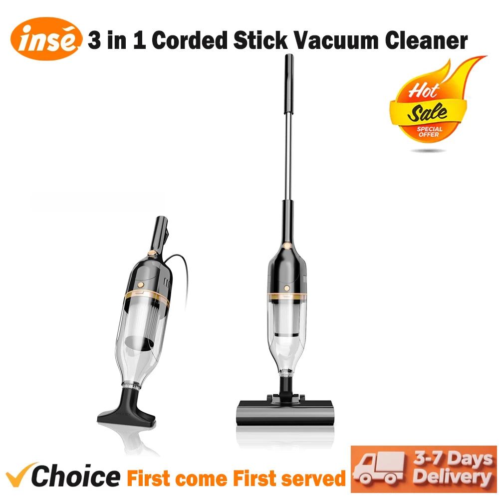 INSE Corded Vacuum Cleaner R7 R6X R3S 600W 3 In 1 Lightweight For Home