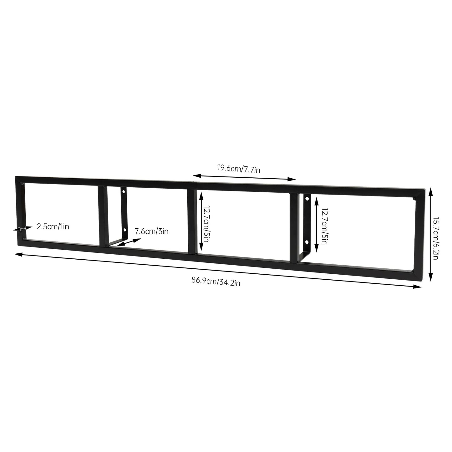 Wall Mounted CD DVD Rack Organizer 5 Piece Media Storage For Books