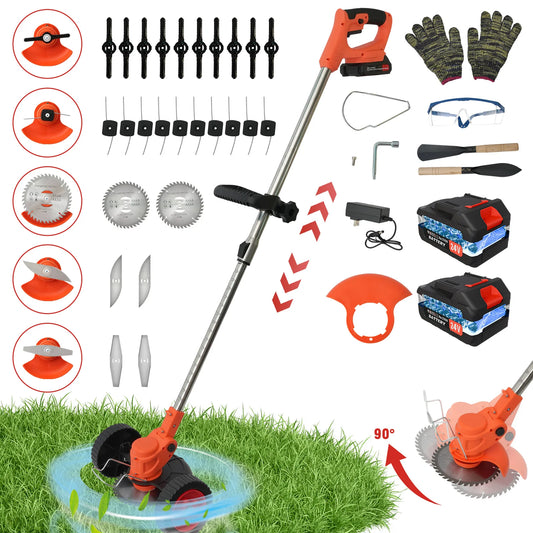 21V Cordless Lawn Mower And Grass Trimmer 3in1 Foldable Tool