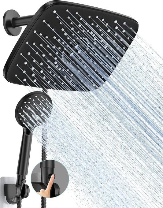 Veken Rain Shower Head With Handheld High Pressure 5 Modes