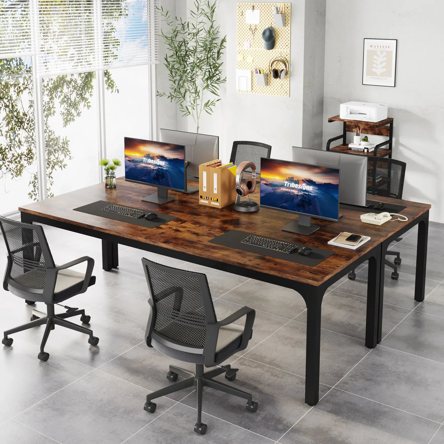 Tribesigns Extra Long Computer Desk For Two People Home Office