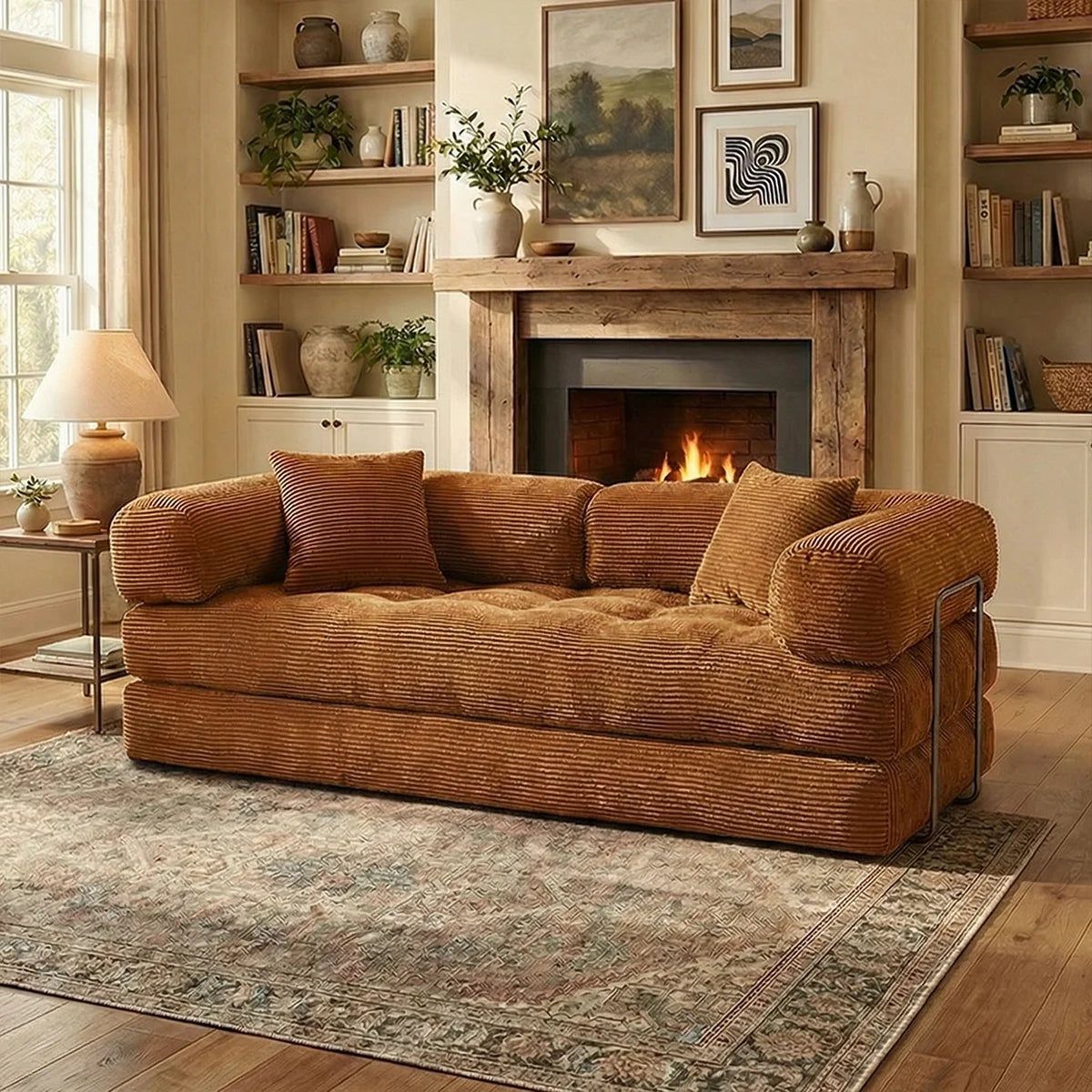 YQzyphyna Futon Sofa Bed 4 In 1 Convertible Couch For Living Room