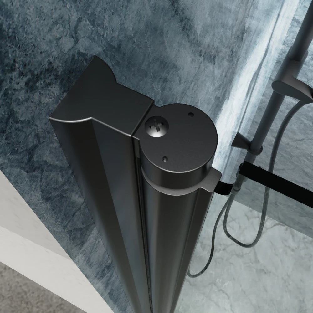 Bi-Fold Semi-Frameless Shower Doors With Clear Tempered Glass