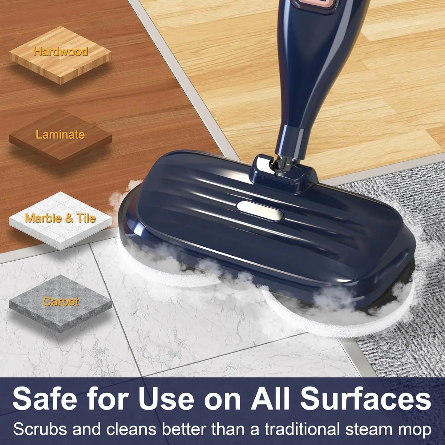 Devoac VM6 Scrubbing Steam Mop With Rotating Pad 1300W