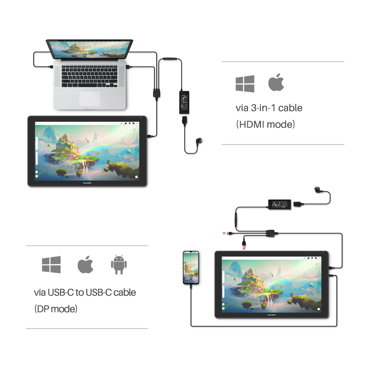 HUION Kamvas Plus QLED Graphics Tablet Monitor Drawing Pen Display