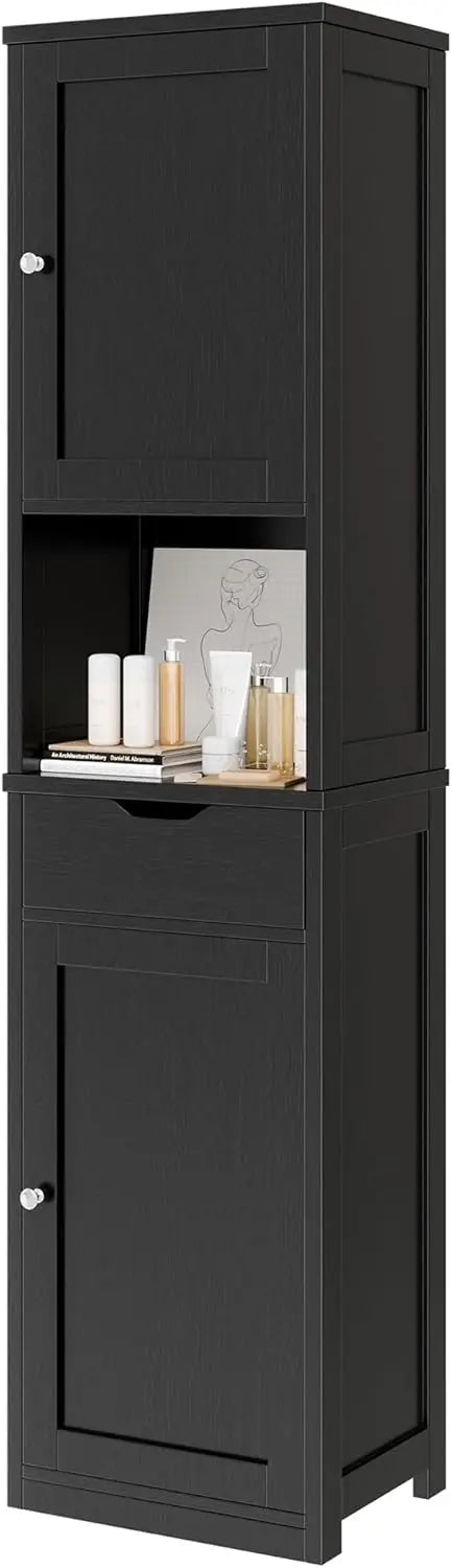 Tall Bathroom Storage Cabinet Freestanding Modern With Adjustable Shelves