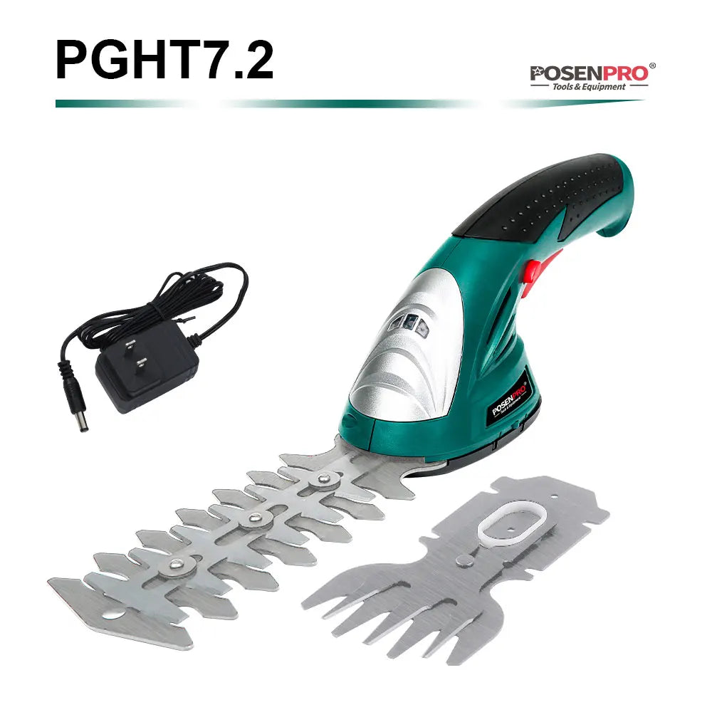 Posenpro Cordless 7.2V Hedge and Grass Trimmer 2 In 1
