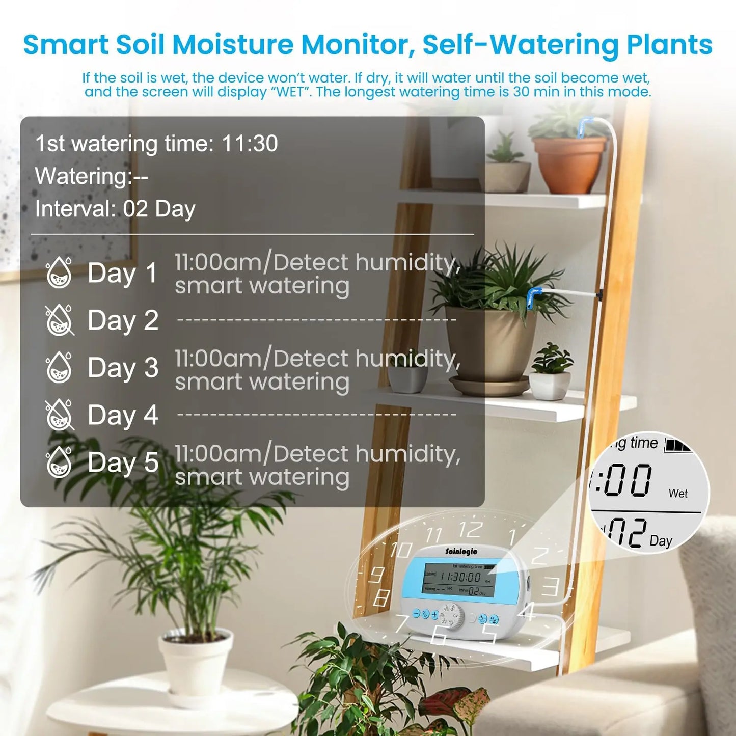 Drip Irrigation Kit Auto Plant Watering System 15 Pots