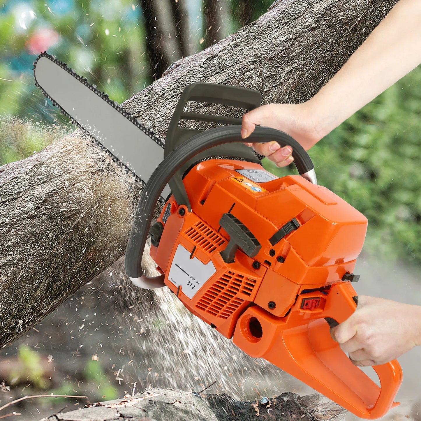 CNCEST Gas Chainsaw 2 Stroke Power Cutter For Wood Cutting